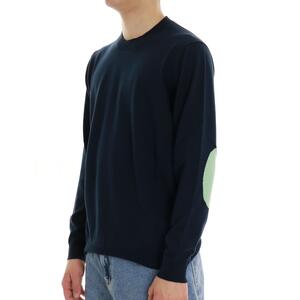 MAGLIA CON TOPPE BLU